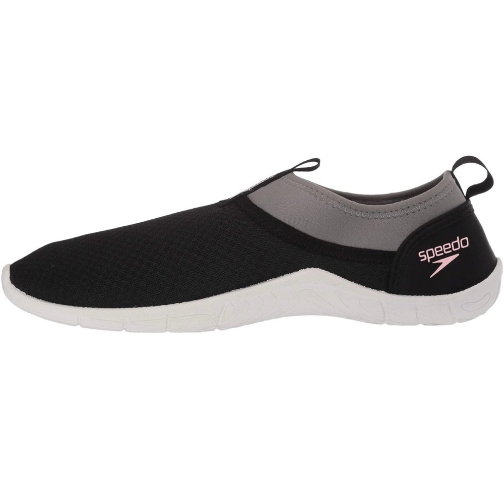 ⭐️2/$12 Women’s 10 Speedo Tidal Cruiser Swim Mesh Water Shoes- black grey pink - Picture 3 of 10